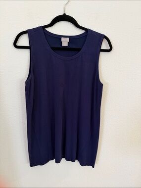 Chico's Deep Navy Sleeveless Knit Tank